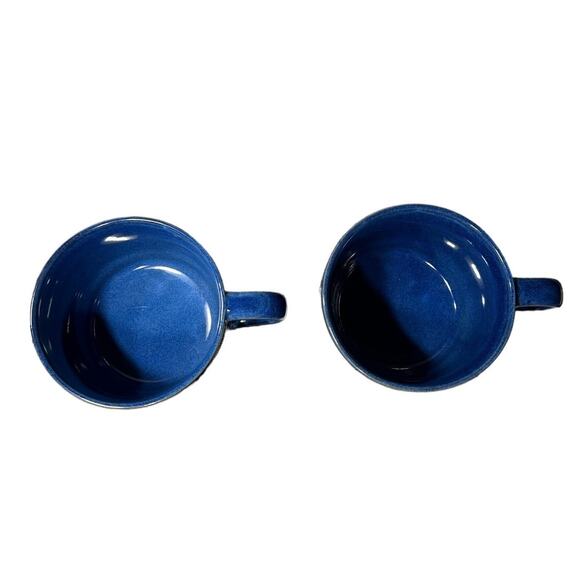 Boston Warehouse Set of 2 Stoneware Dark Blue Stackable Mugs - Picture 5 of 5